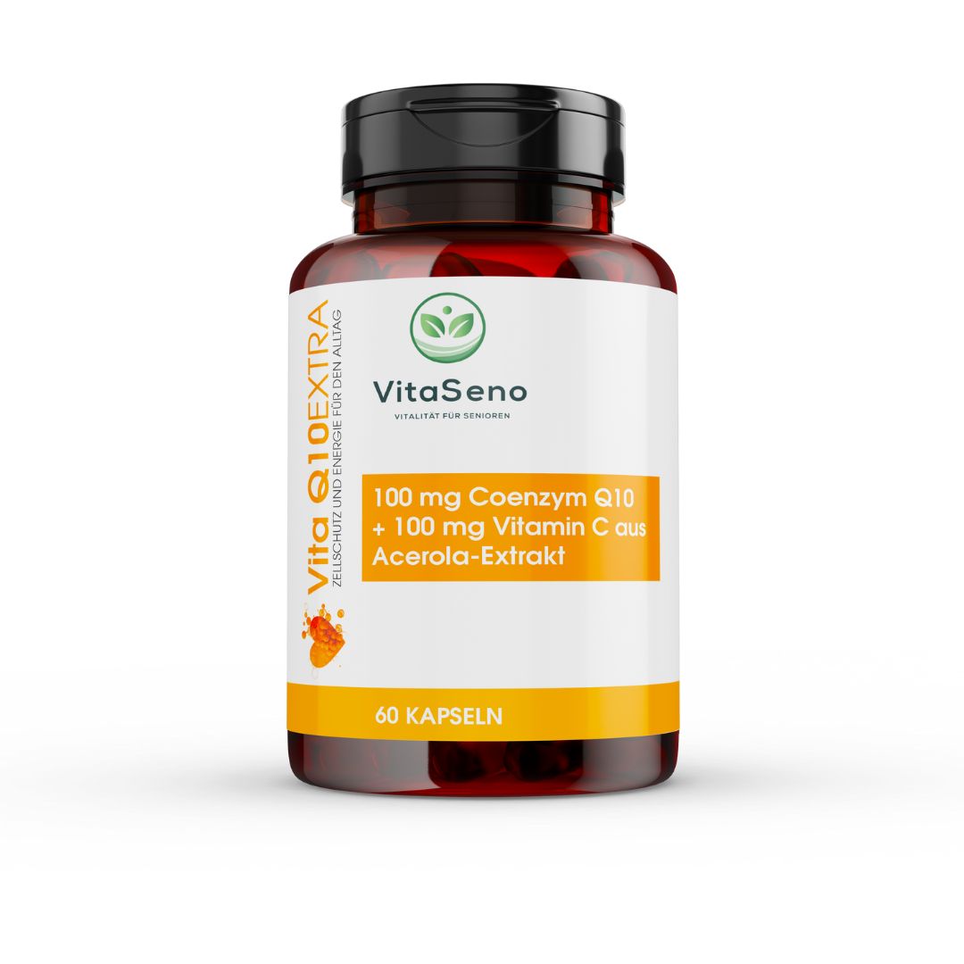 Q10 hochdosiert für Zellschutz und Energie – VitaQ10 EXTRA, ideal für Senioren, 60 Kapseln