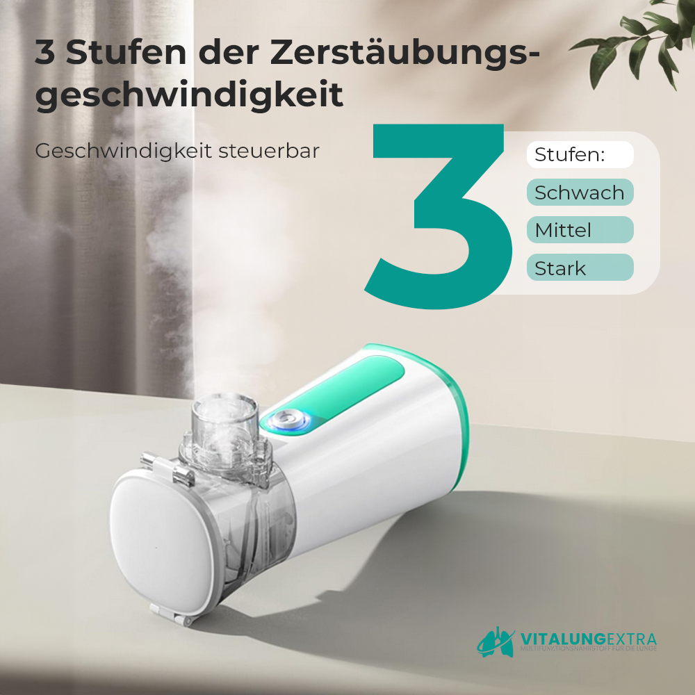 Vitalung Ultraschall Inhalator - Mit einstellbarem Sprühnebel