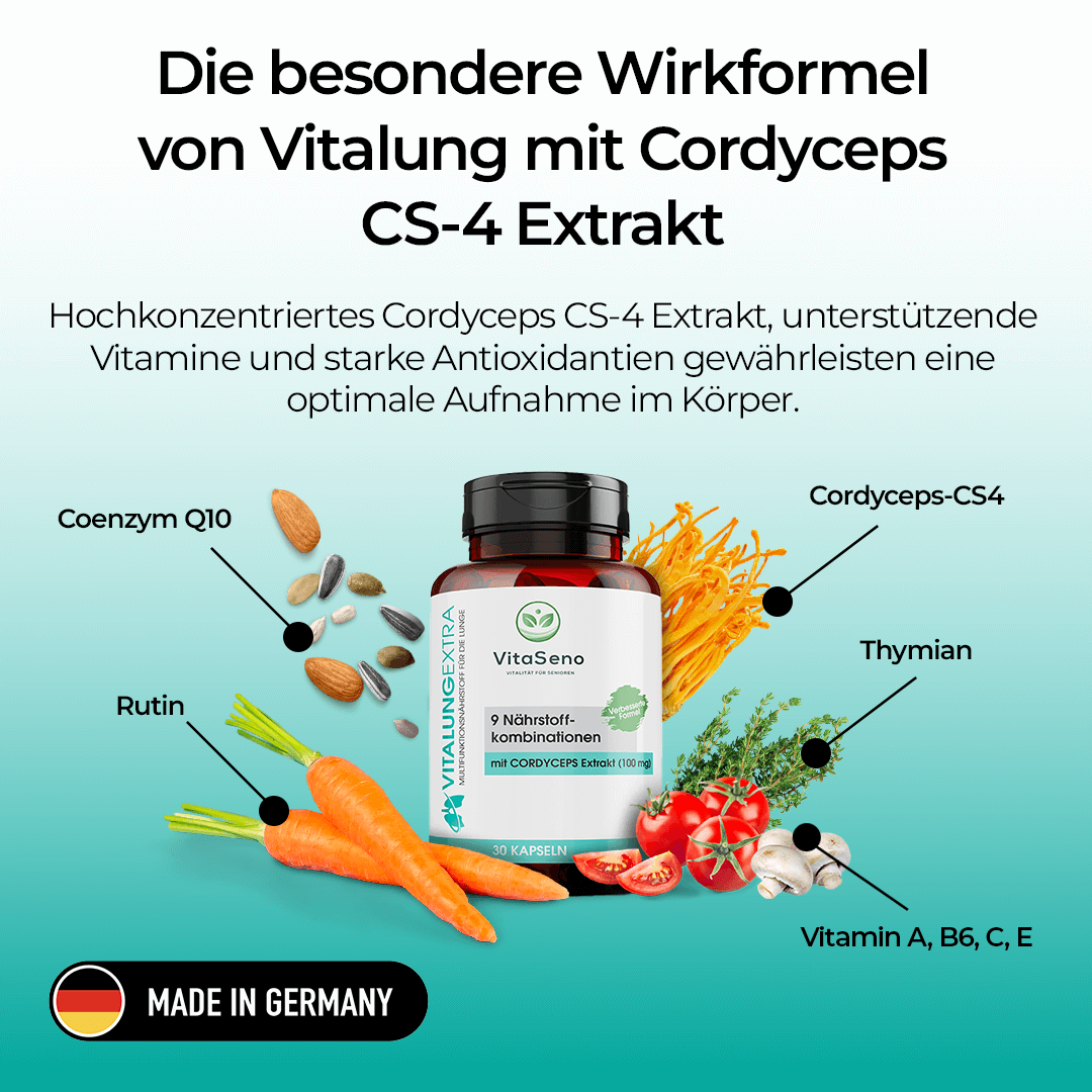 VitalungExtra - Mit Cordyceps aus der TCM und wertvollen Vitaminen