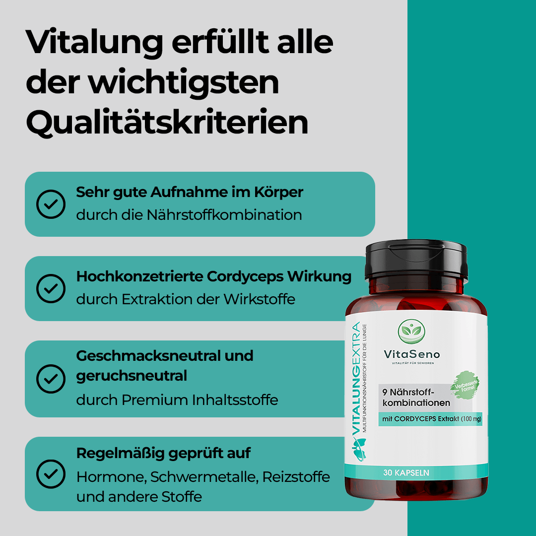 VitalungExtra - Mit Cordyceps aus der TCM und wertvollen Vitaminen