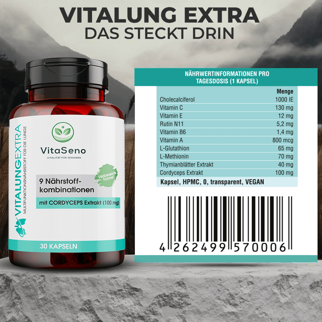 VitalungExtra - Mit Cordyceps aus der TCM und wertvollen Vitaminen