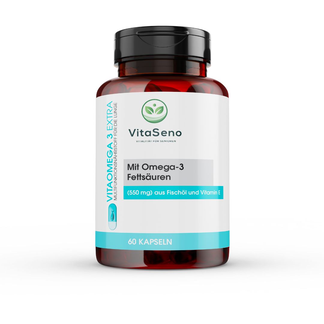 Omega-3-Kapseln mit Vitamin E – VitaOmega 3 EXTRA, hochwertig und gut verträglich, 60 Kapseln