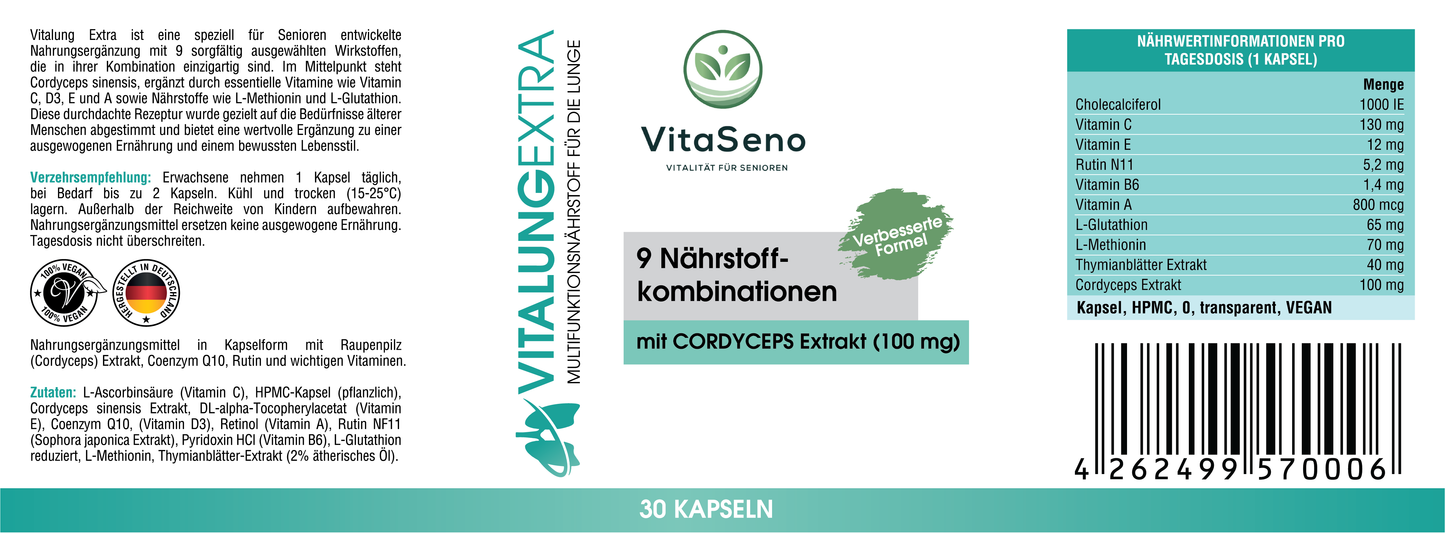 VitalungExtra - Mit Cordyceps aus der TCM und wertvollen Vitaminen