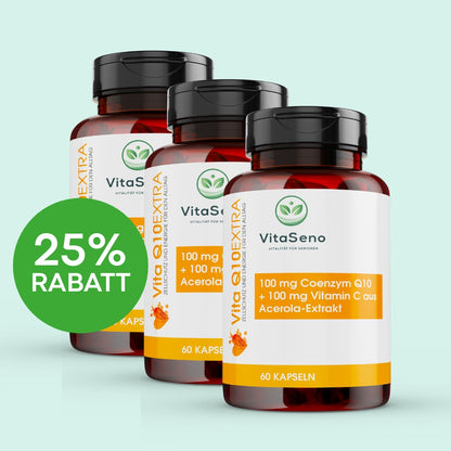 VitaQ10 EXTRA, ideal für Senioren, Q10 hochdosiert für Zellschutz und Energie