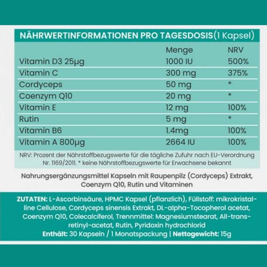 VitalungExtra - Mit Cordyceps aus der TCM und wertvollen Vitaminen