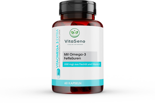 Omega-3-Kapseln mit Vitamin E – VitaOmega 3 EXTRA, hochwertig und gut verträglich, 60 Kapseln